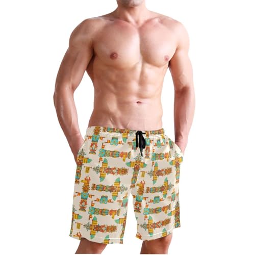 Devil Eye Men's Swim Trunks Quick Dry Beach Shorts with Pockets and Mesh Lining4