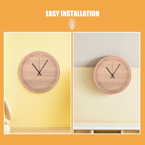 Boîtier d'horloge murale bois rond 14 pouces cadre décoration - 4