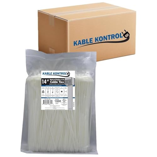 Kable Kontrol 14 in Nylon Cable Ties, 6,000 Pcs, 50 lb