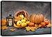 wall26 - Canvas Prints Wall Art - Pumpkin,Apples, Autumn Leaves and Lattern | Modern Wall Decor/Home Decoration Stretched Gallery Canvas Wrap Giclee Print. Ready to Hang - 24" x 36"