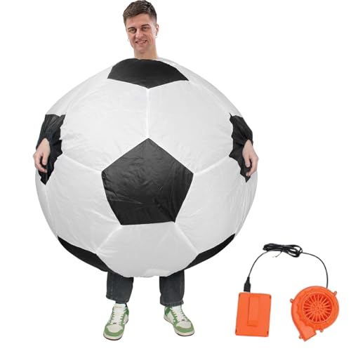 Générique Déguisement Gonflable Adulte | Déguisement Halloween Gonflable en Forme de Ballon de Football - Unisexe pour Fêtes de Noël Anniversaire Halloween Salons et Événements