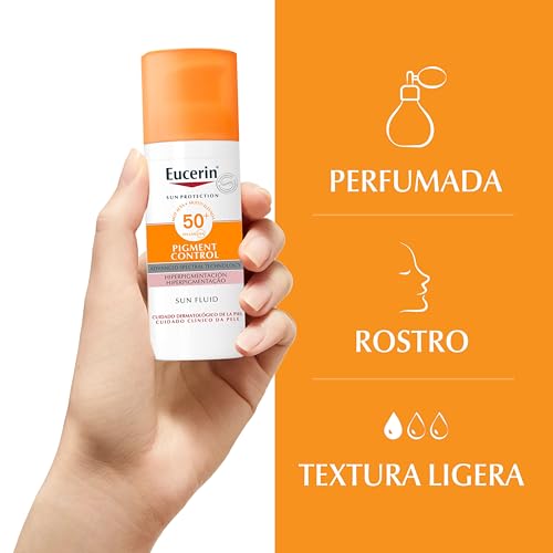 Miniatura 5 de Eucerin Sun Face Pigment Control Fluid Fps 50 50 Ml , Crema Facial Solar Fps 50 Con Filtros Uva Uvb, Protección Solar Antimanchas Y Antipigmentación, Crema De Sol Para Todo Tipo De Pieles