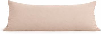 EVOLIVE Body Pillow Cover 21"x54", Microfiber, Hidden Zipper, Latte