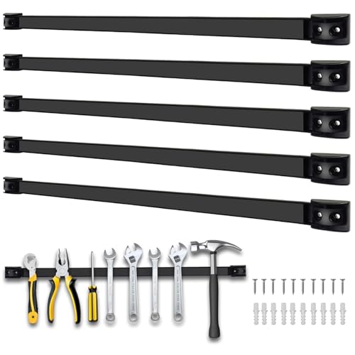 SDLDEER 24" Magnetic Tool Holder, 5 Pack PVC-Coated Heavy Duty for Garage