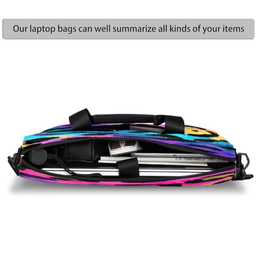 Bolso para portátil 16 pulgadas estampado leopardo colorido resistente al agua miniatura 4