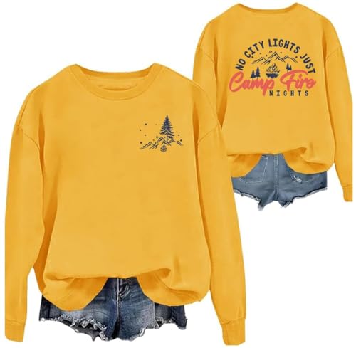 Genérico Mujer Sudaderas 𝐋𝐢𝐬as No Just Nights Hoodie Women No Just Nights Sweatshirt Men Sudadera Deporte Cremallera (Yellow, M)