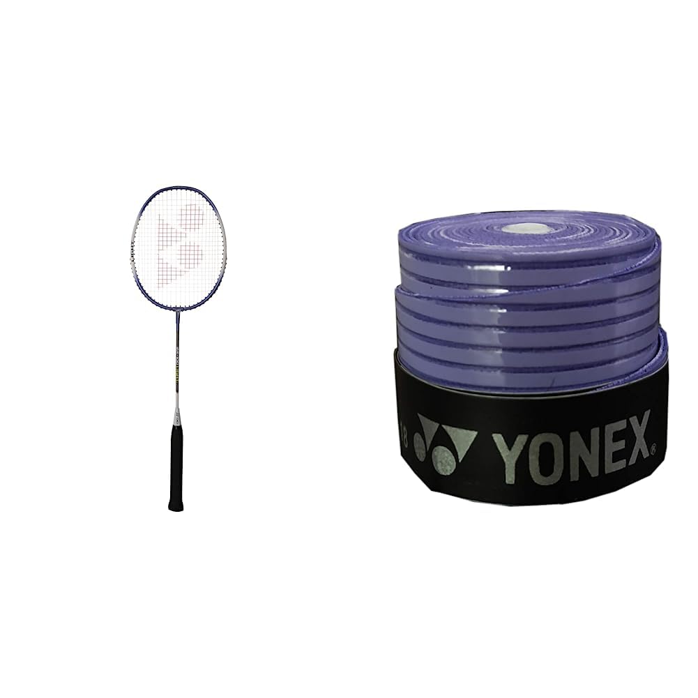 Yonex ZR 100 Light Aluminium Badminton Racquet with Full Cover | Made in India(Set of 1) | Blue & Yonex ET 903 E Super Rubber Badminton Grip (Purple) (B0C99LRWVD) Amazon Price History, Amazon Price Tracker