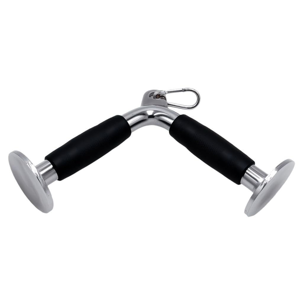 qibylift Barre de traction LAT,corde de triceps à double poignée en D entraînement musculaire,barre de pression droite rotative en forme de V pour entraînement de poids,accessoires de machine à câble