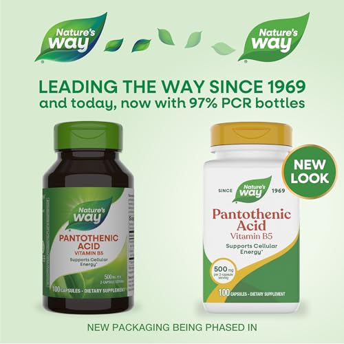 Nature's Way Pantothenic Acid Capsules, Supports Cellular Energy*, 100 ct - image 2