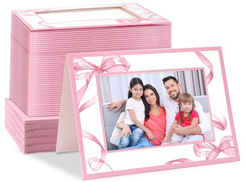 Cartes de vœux mariage avec nœuds roses pour accompagner vos plus beaux clichés de fête