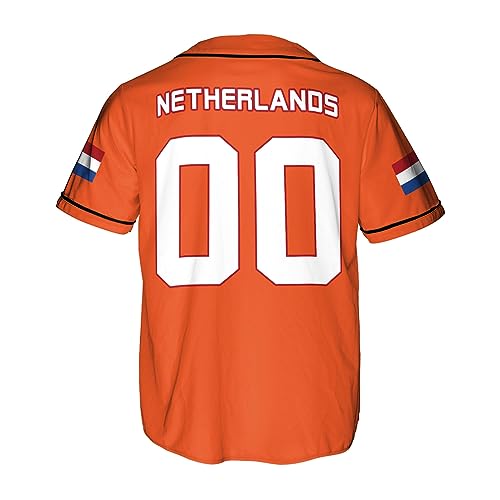 Leeprints Personalized Netherlands Jersey, Netherlands Soccer Shirt Baseball Dutch Pride Flag Jersey Men Women Country Shirts miniatura 3