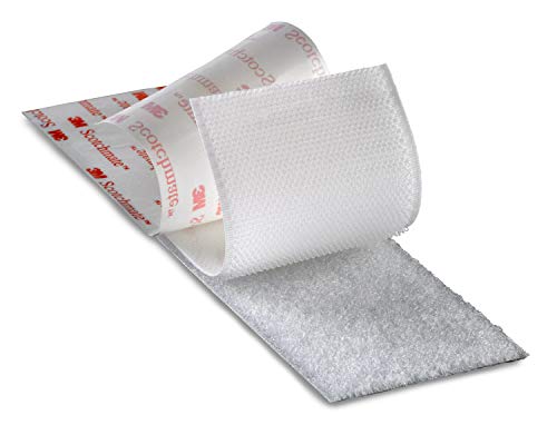 Image of 3M 46010-case Fastener SJ3519FR Hook Flame Resistant S001, 2 inch x 50 yd. 0.15 inch Engaged Thickness, White (Pack of 2)