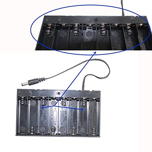Argerrant 10 stks DC Plug 2.1 * 5.5mm 8* AA Cellen Clip Houder Box Case/Cover Met GEEN Off Switch Draad Leads Batterij… - Afbeelding 7