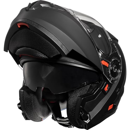 Nexo Klapphelm Basic III - Thermoplast - 1.700g - Inkl. Sonnenblende Motorradhelm Rollerhelm Motorrad Helm