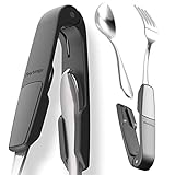 Anytongs - As seen on SHARK TANK - Turn eating utensils into versatile tongs (1-Pack, Black)