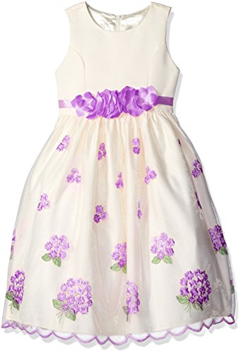 American Princess Girls' Puff Embroidered Dress