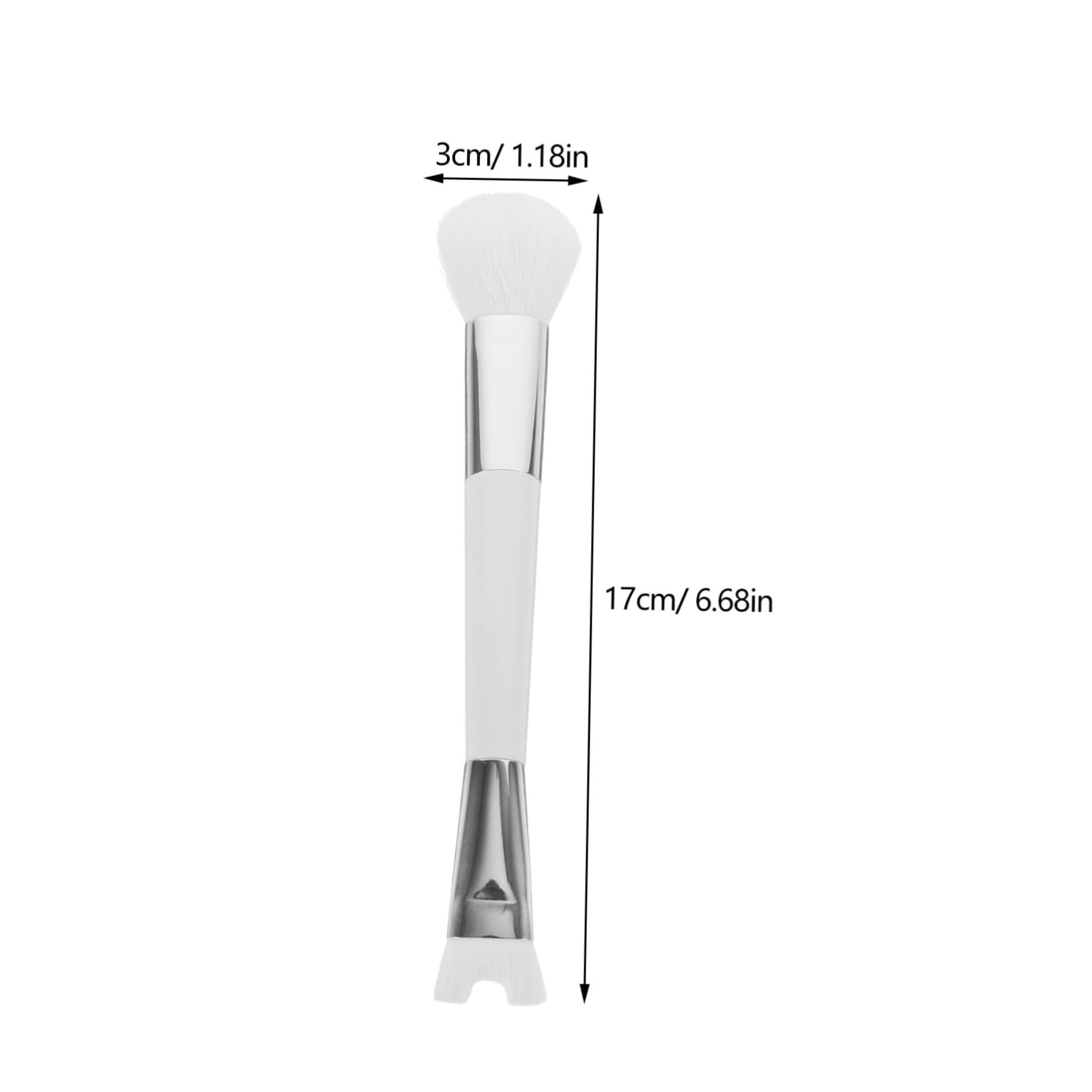 SAFIGLE 2Pcs Dual End Nose Contour Brush for Women Soft Synthetic Blush Brush for Makeup Beginners Multipurpose Shaped Makeup Tools for Highlighting and Shading