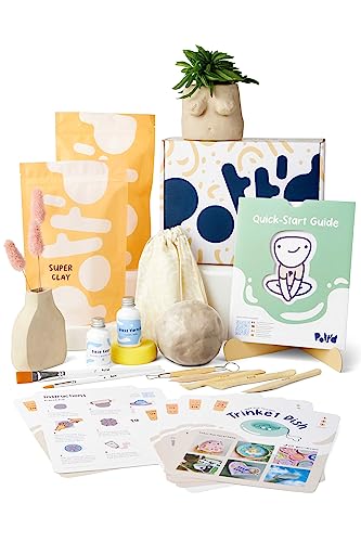 Pott'd Pottery Kit, Air Dry Clay Kit for Adults & Beginners