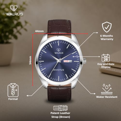 Image of Walrus INC Series Men's Analog Watch - Vegan Leather Strap, Stylish & Modern Style | Perfect for Formal and Casual Wear
