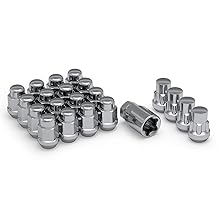 White Knight 791709SAM Chrome M14x1.50 Bulge Acorn Lug Nut Kit with Wheel Locks, 20 Pack