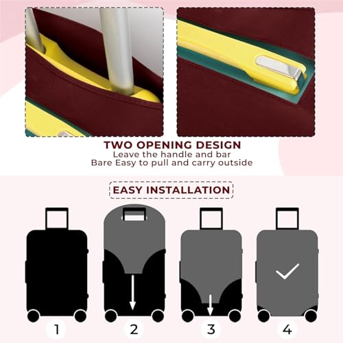 Image of Kraptick Non-Woven Luggage Cover - Waterproof, Dustproof, and Stretchable Luggage Protector Cover, Durable Non-Woven Luggage Case for Trolley (Red- 20 Inch, 24 Inch, 28 Inch) Combo of 3