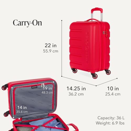Image of SwissGear 7366, Red, 2-Piece Set (19 /27), Signature Hardside Expandable Luggage With Spinner Wheels