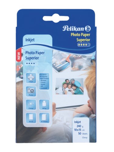 Preisvergleich Produktbild Pelikan 105999 - Fotopapier Superior 10x15 mm, 240 g / m², 50 Blatt