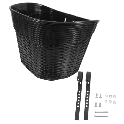 JOINPAYA 1 Juego Cesta de Bicicleta Cesta del Frente de Bicicleta Cesta Trasera de Bicicleta Accesorios para Bicicletas Canasta de Bicicleta para niñas Portal páginas Black