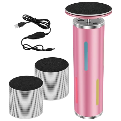 Removedor elétrico de calos do pé, ferramenta profissional de pedicure de 12 cm mais longa, 600 RPM para removedor de calos - velocidade ajustável, lixa elétrica para os pés com 60 discos de lixa para