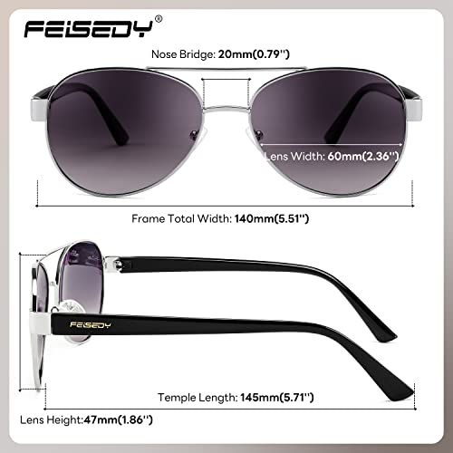 Image of FEISEDY Classic Aviator Sunglasses for Women Pilot Polarized Sunglasses Men UV400 Protection for Driving Fishing Golf B4109