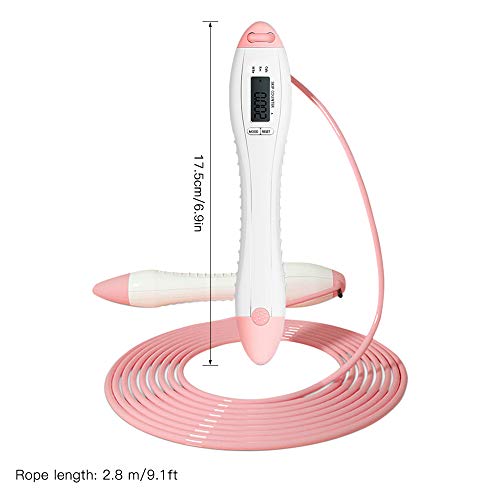 DECDEAL Pular corda com contador inteligente Crianças Adultos Pular corda com calorias Quilômetros M