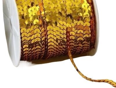 Lamówki cekinowe do szycia Wstążka koronkowa z cekinami 6mm 100Y wielokolorowa(Reddish)