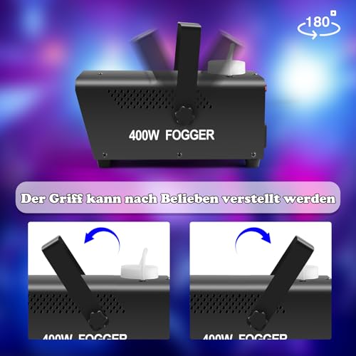Máquina de humo 400W mini con mandos a distancia para fiestas y DJ 6