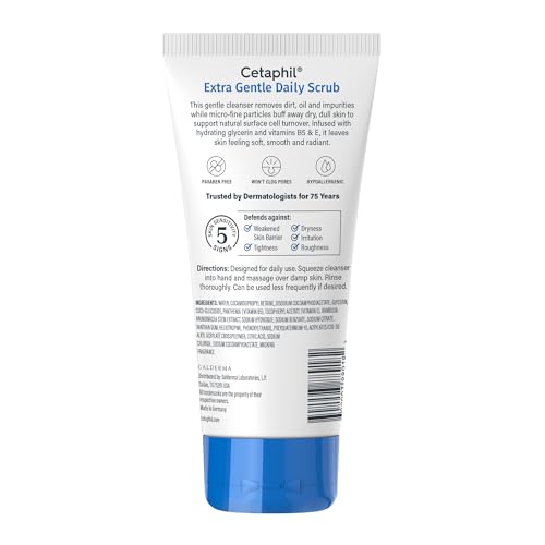 Cetaphil Exfoliating Face Wash,Extra Gentle Daily Face Scrub,Gently Exfoliates & Cleanses,For All Skin Types,Non-Irritating & Hypoallergenic,Suitable For Sensitive Skin,6 Fl Oz,(Pack of 4) - image 8