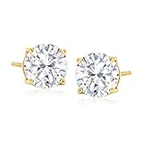 Ross-Simons 2.00 ct. t.w. CZ Stud Earrings in 14kt Yellow Gold