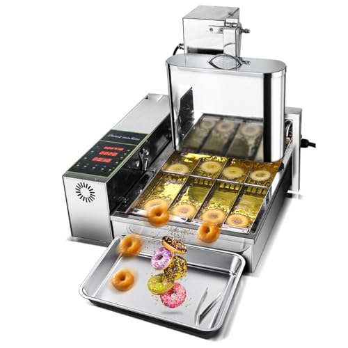 SACLMD Stainless Steel Auto Donut,Electric Donut Maker,Commercial Doughnut Making Machine,Mini Doughnut Making Machine,220V