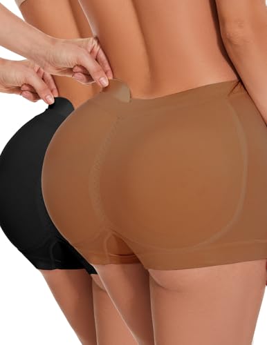 Image of Zimi Collection Butt Lifter Panties Shaperwear for Women Seamless Hip Enahncer Body Shaper Boyshort Padded Underwear