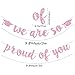 We Are So Proud of You Graduation Banner, Pre-Punched Pink Glitter Grad Banner, Charming and Reusable Decoration for Girl’s Graduation Party, Class of 2026 Décor