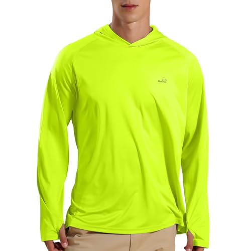 Image of Men's UPF 50+ Long Sleeve Sun Shirts UV Protection Hoodie Rash Guard Hiking Fishing Swim T Shirt