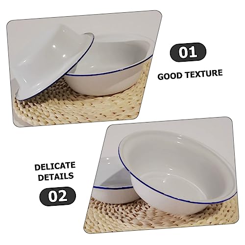 Tazón esmaltado vintage SHOWERORO para mezclar miniatura 2