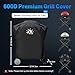 Zettum Grillabdeckung für Weber Q1000/Q2000 Serie, Grill Abdeckung für 7113 Grill Heavy Duty&Wasserdicht, PU abdeckhaube für Weber Q2200, 2400, 1200, 1400 und mehr (81 L x 43 W x 88 H cm)