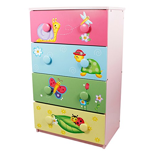 Primary PRODUCTS LTD Commode 4 Tiroirs à 8 Poignées Magic Garden Multicolore