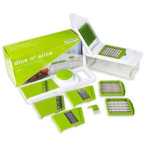 Dice n Slice Vegetable Chopper and Slicer, Kitchen Gadget with Grater, Mandoline,