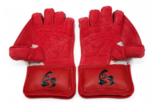 Image of SG Super Club Wicket Keeping Gloves -Red-W.K. Gloves-Youth- (13-17yrs)