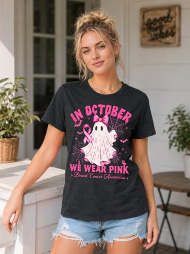 Image of Breast Cancer Shirts for Women Pink Ribbon Shirt Breast Cancer Survivor Tee