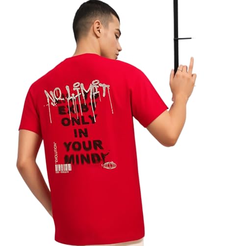 Image of Mack Jonney Oversized | Loose Fit | Half Sleeves 100% Cotton Round Neck Printed T-Shirt for Men-MACK208