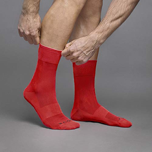 Image of GripGrab Lightweight SL Summer Cycling Socks - 2 Lengths, Road & Gravel | Breathable Coolmax mesh, stretch arch support, short ~3.5 in or tall ~6 in cuff - road, MTB, gravel & indoor biking