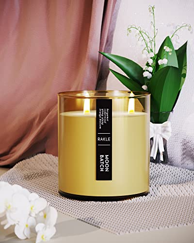 Rakle Candles For Home Scented – Bergamot Cedarwood Scented Candle 16.9 Oz – Premium Soy Wax Blend Candle Jar With Lid For Home, Meditation, Aromatherapy – Delightful Long Lasting Scents #TOP2