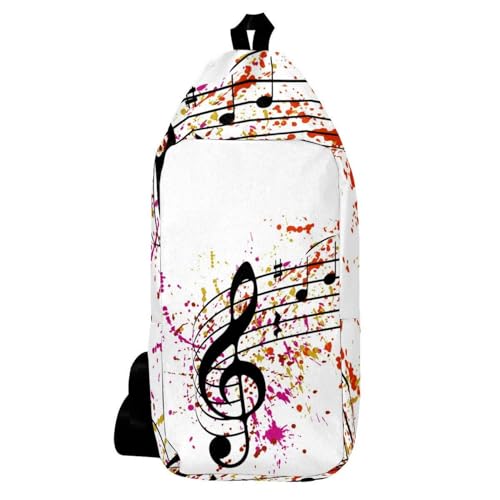 Sac dos bandoulière motif musique multicolore idée cadeau mixte
