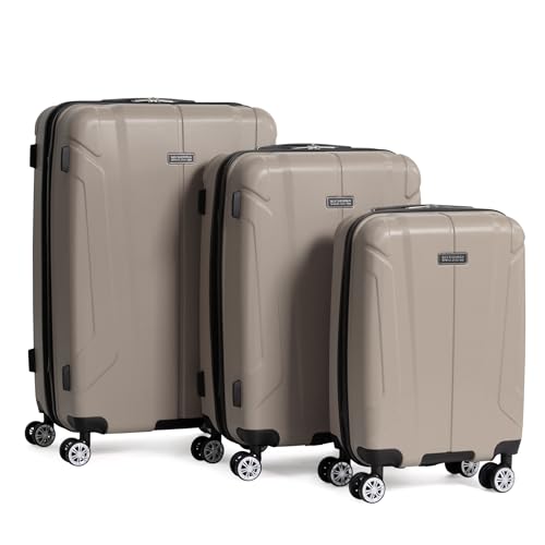 Ben Sherman Derby Spinner Travel Upright Luggage, Champagne, 3-Piece Set (20